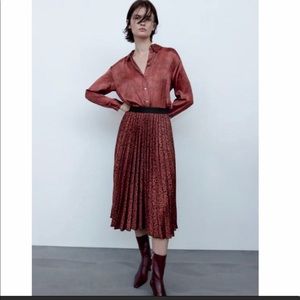 ZARA MIDI SKIRT- Pleated